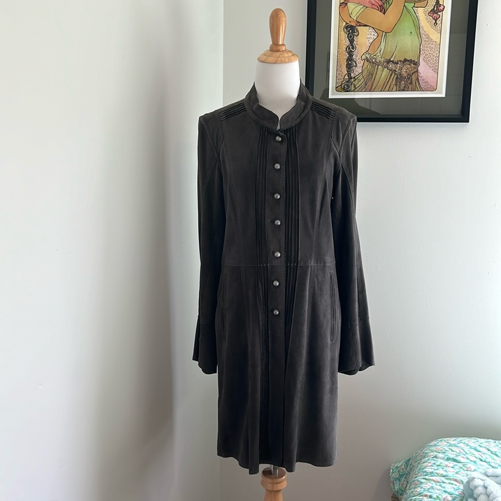 Gino’s Grey Suede jacket size small GUC